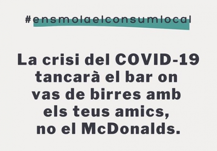 Un dels anuncis de la plataforma #EnsMolaElConsumLocal.